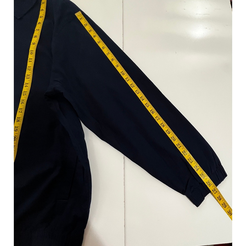 Free Assembly Coach Jacket Men 3XL Navy Blue Cotton Stretch Coastal Preppy - Picture 6 of 15